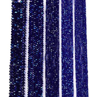 Стеклянные бусины с гальваническим покрытием  EGLA-A044-T2mm-L06-1