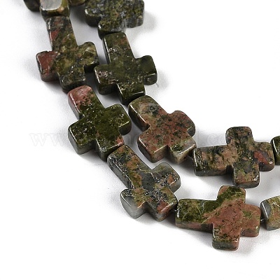 Природные Unakite бисер нитей G-I369-A08-02-1