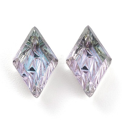 Подвески из тисненого стекла со стразами&nbsp;GLAA-J101-04A-001VL-1