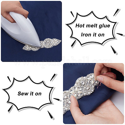 Стеклянная аппликация со стразами DIY-WH0321-51-1