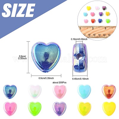 200 шт. 2-х цветные бусины из АБС-пластика KY-FS0001-42D-1