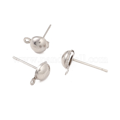 Фурнитура для сережек-гвоздиков из нержавеющей стали марки 304 STAS-P307-17A-P-1