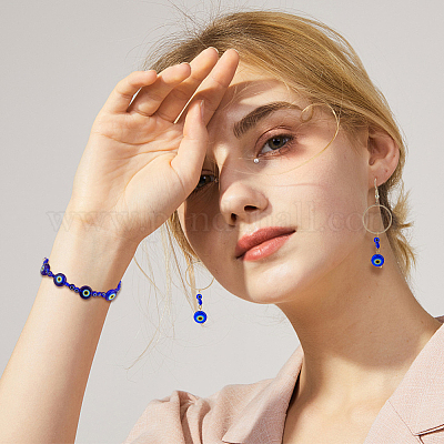 4 нить бусины лэмпворк ручной работы LAMP-DC0001-14-1