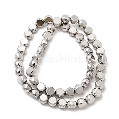 Стеклянные бусины с гальваническим покрытием  EGLA-F166-04B-P-1