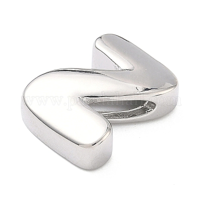 Латунные бусины с инициалами&nbsp;KK-B167-27P-01Z-1