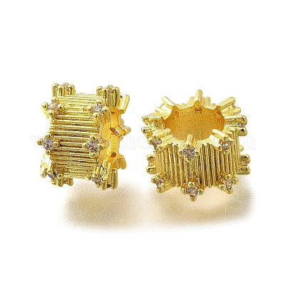 Латунные микропаве из прозрачного кубического циркония KK-M316-12G-02-1