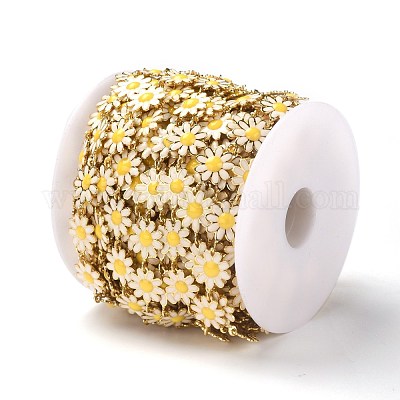 Звено цепи с эмалью из золотой латуни CHC-H103-06F-G-1