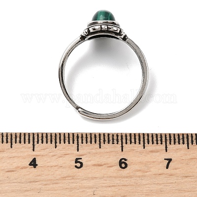 Натуральные малахитовые пальцевые кольца&nbsp;RJEW-A084-08AS-08-1
