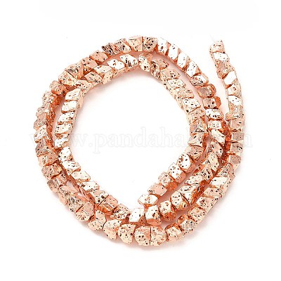 Гальванические бусины из натуральной лавы G-G984-11RG-1