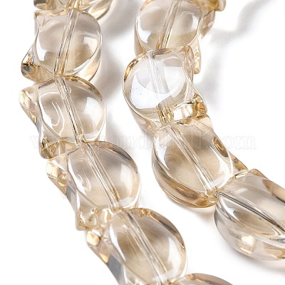 Chapelets de perles en verre électroplaqué&nbsp;EGLA-Q128-07A-AB04-1