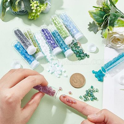 880шт 11 цвета 6/0 прозрачные стеклянные бусины SEED-NB0001-68-1