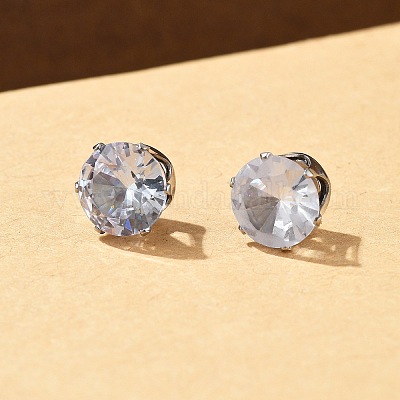 Серьги-клипсы с фианитами EJEW-L100-01P-07-1