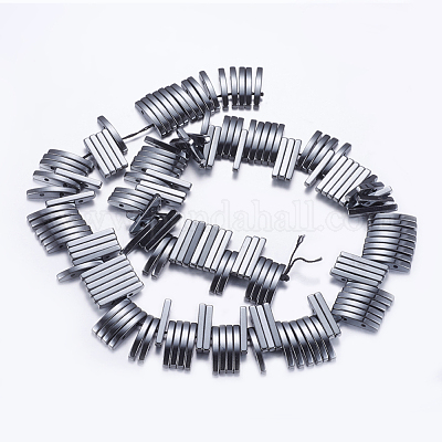 Немагнитные синтетический гематит бисер пряди G-P338-06A-18x2.5mm-1