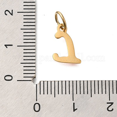 Ионное покрытие(ip) 304 нержавеющая сталь эмаль алфавит подвески STAS-F308-02G-L-1