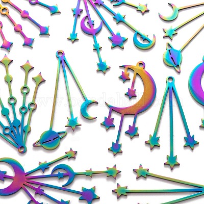 10 шт. 5 стиля ионного покрытия (IP) 201 подвески из нержавеющей стали STAS-LS0001-69MC-1