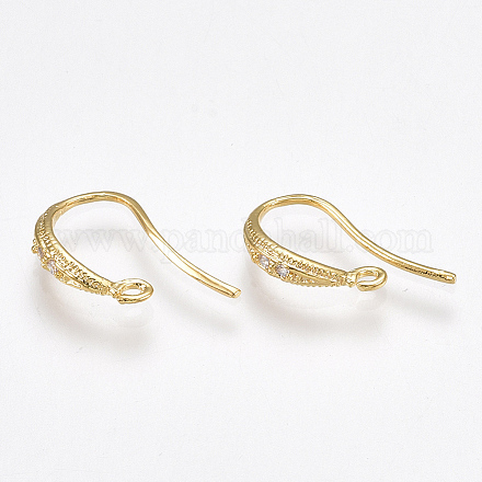 Brass Earring Hooks X-KK-T038-253G-1