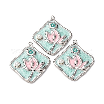 Подвески из нержавеющей стали 304 с эмалью STAS-P406-26D-P-1