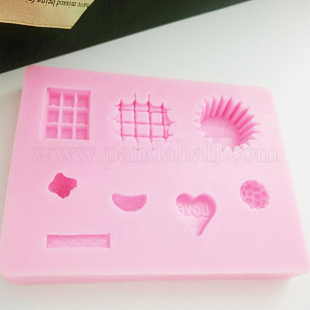 Mixed Shape DIY Food Grade Silicone Molds AJEW-P046-46-1