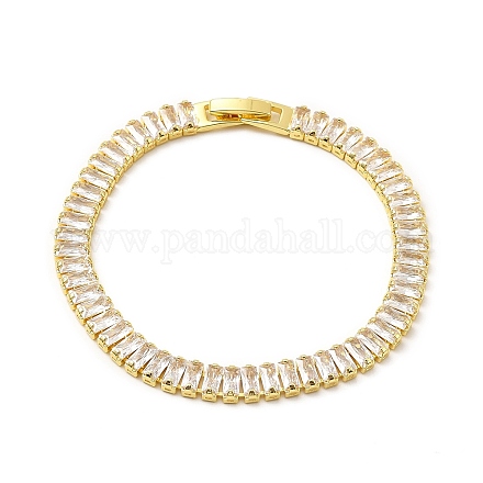 Clear Cubic Zirconia Tennis Bracelets BJEW-A132-20G-1