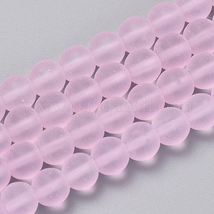 Chapelets de perles en verre transparente   GLAA-Q064-05-12mm-1