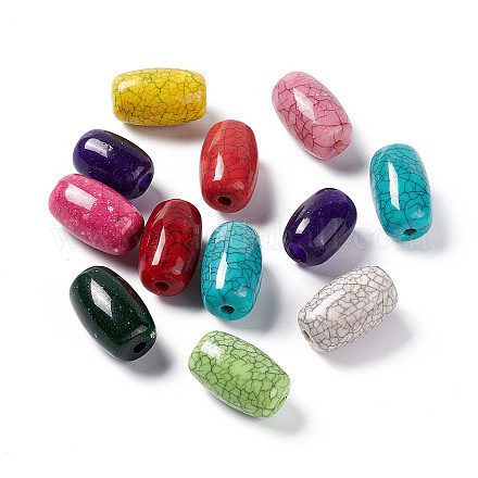 Perle europee acriliche opache craquelé OACR-C006-39-1