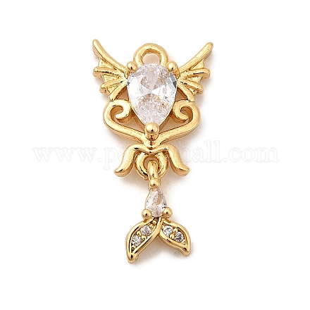Латунные микро проложить кубического циркония подвески KK-P340-12G-02-1