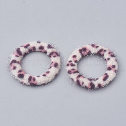 Faux Mink Fur Covered Linking Rings WOVE-N009-02M-1