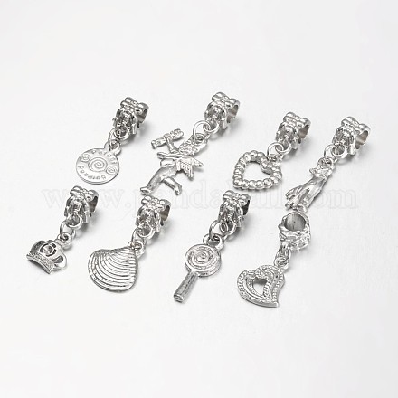 Alloy European Style Dangle Charms MPDL-H020-6-1