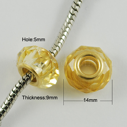 Glass European Beads GPDL-Q008-7-1
