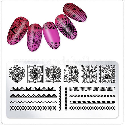 Placas de estampado de uñas de acero inoxidable MRMJ-E006-10I-1