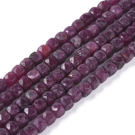 Perles de rubis / corindon rouge naturelles G-L537-018B-1