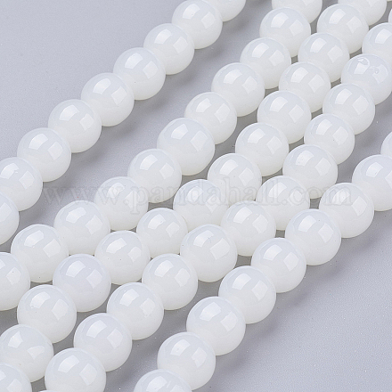 Imitation Jade Glass Beads Strands DGLA-S076-10mm-21-1