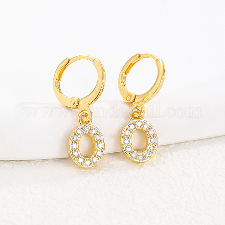 Латунные серьги-кольца из прозрачного кубического циркония FS-WGAF6E5-01-1