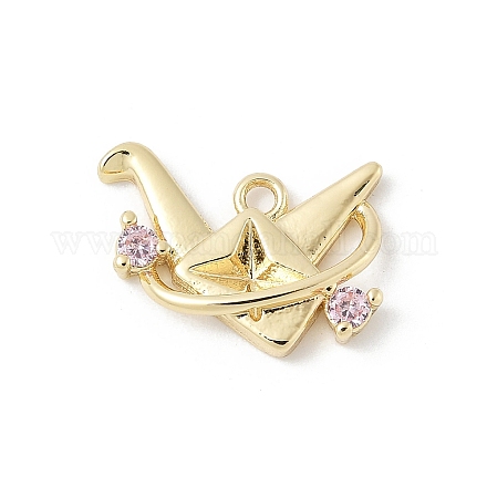 Латунные микро проложить кубического циркония подвески KK-M326-14G-1