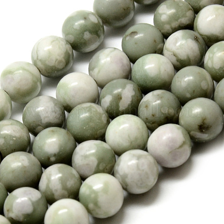 Chapelets de perles de jade paix naturelle G-Q462-50-8mm-1