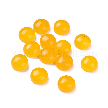 Природные желтые нефрита кабошоны G-E492-H-20-1