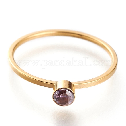 Placcatura ionica (ip) 304 anelli per le dita in acciaio inossidabile RJEW-B0005-7-05G-1