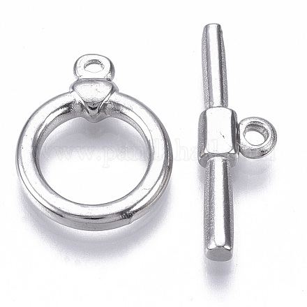 304 Stainless Steel Toggle Clasps X-STAS-N087-21-1