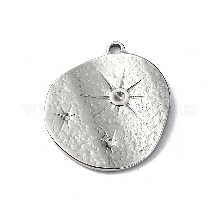 Подвеска из нержавеющей стали 304 со стразами STAS-L022-443P-1