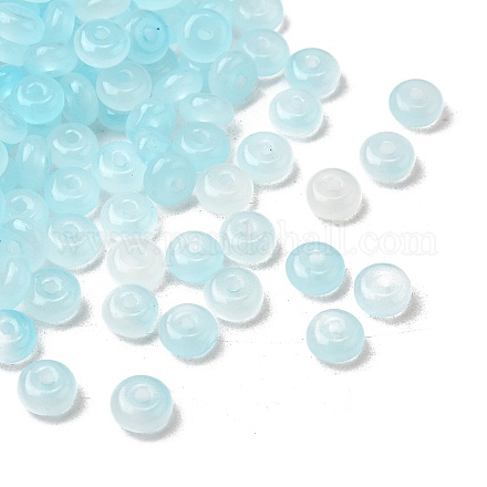 Выпечка расписные стеклянные бусины имитация нефрита DGLA-C005-A01-3x6mm-08-1