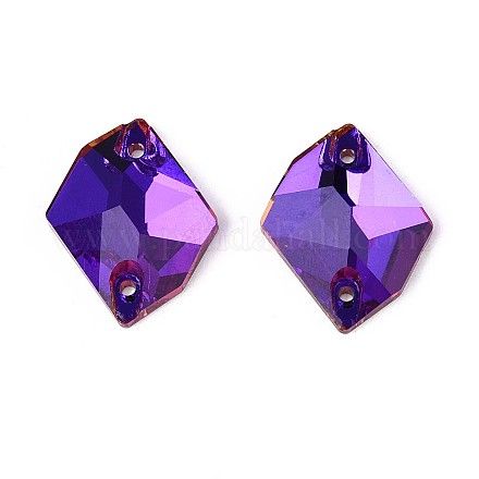 Пришить неправильный ромб по стразам RGLA-G019-01C-1