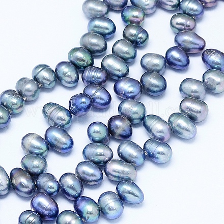 Brins de perles de culture d'eau douce naturelles PEAR-G004-01C-01-1