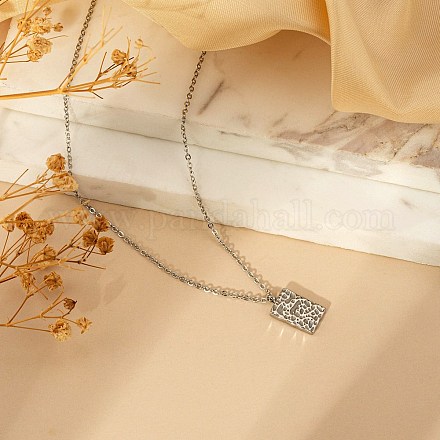 Модные женские ожерелья с подвесками в виде прямоугольников неправильной формы из нержавеющей стали 304 EN2201-2-1