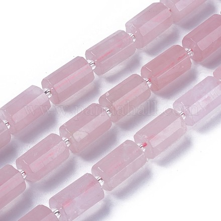 Fili di perline quarzo roso  naturale  G-F595-J02-1