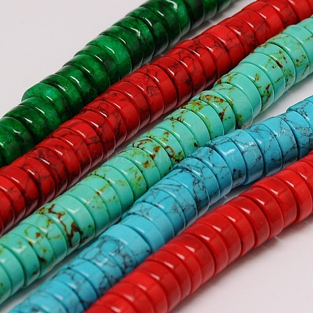 Synthetic Turquoise Heishi Beads Strands TURQ-I008-M-1