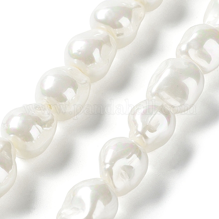 Electroplated Shell Pearl Beads Strands BSHE-G035-01B-05-1