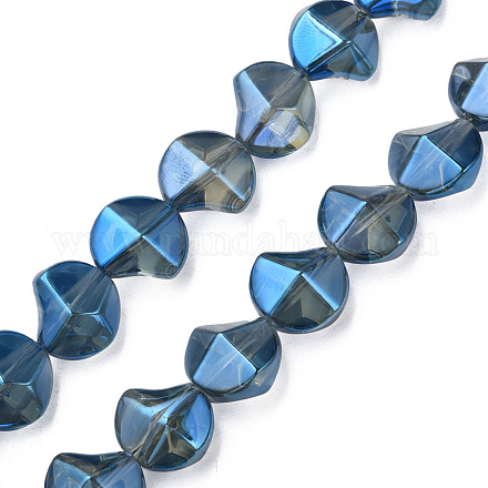 Chapelets de perles en verre électroplaqué EGLA-N008-019-C02-1