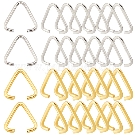 300 шт. 2-х цветное железное треугольное соединительное кольцо IFIN-SP0001-14-1