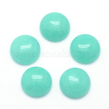 Natürlich gefärbte Jade-Cabochons G-P393-R30-12mm-1