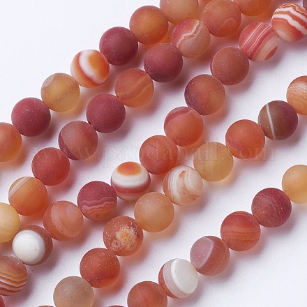 Natural Grade A Striped Agate/Banded Agate Beads Strands G-E478-03-6mm-1